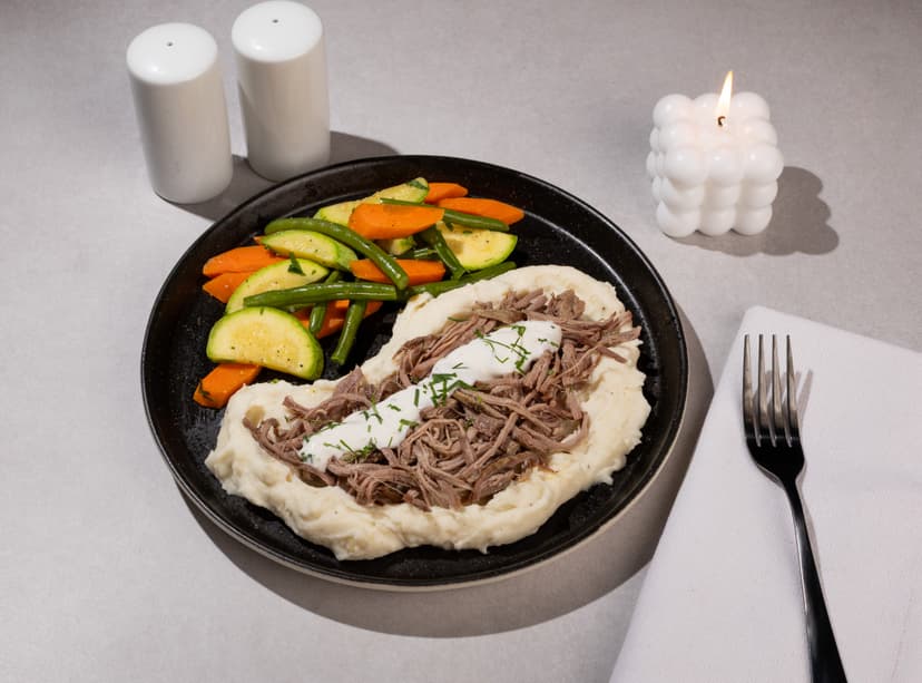 Pot Roast Shredded Beef & Mash	